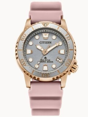 Citizen Eco-Drive Promaster Dive Watch in Rose With Rubber Strap 🩷 Like NEW!!
